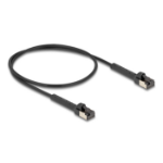 DeLOCK RJ45 Slim Network Cable Cat.6A U/FTP angled black 0.5 m