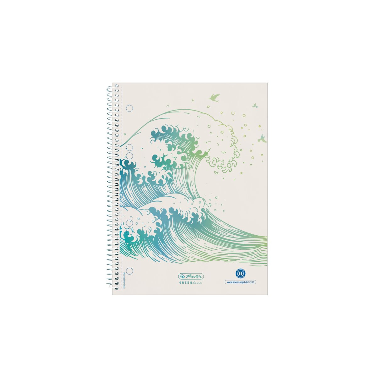 Herlitz GREENline writing notebook A5 70 sheets White