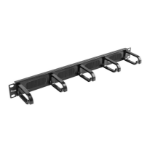 Equip 19" Rack Mount Cable Management Panel with Brush, Black