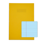 Rhino A4 Special Exercise Book 48 Page Yellow with Tinted Blue Paper F8M (Pack of 50)