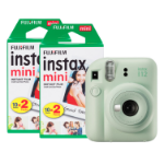 Fujifilm Instax Mini 12 Instant Camera - Mint Green - Camera + 40 Shot Pack