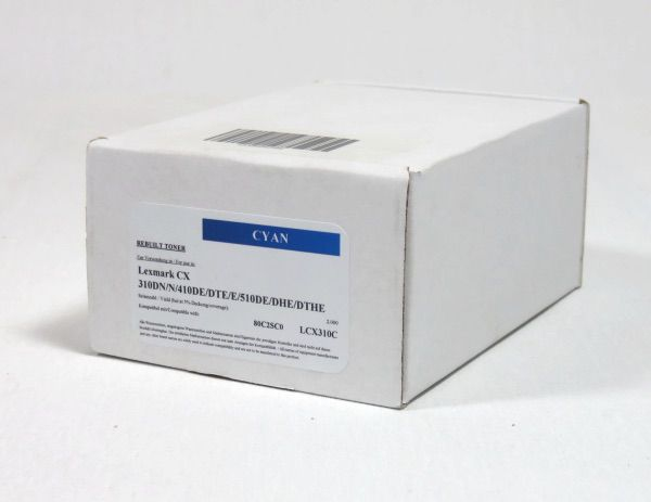 Data Direct Lexmark CX310/410/510 Toner Cyan Remanufactured 802SCRM 2.5K