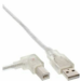 Microconnect USBAB5ANGLED-L USB cable USB 2.0 5 m USB A USB B White