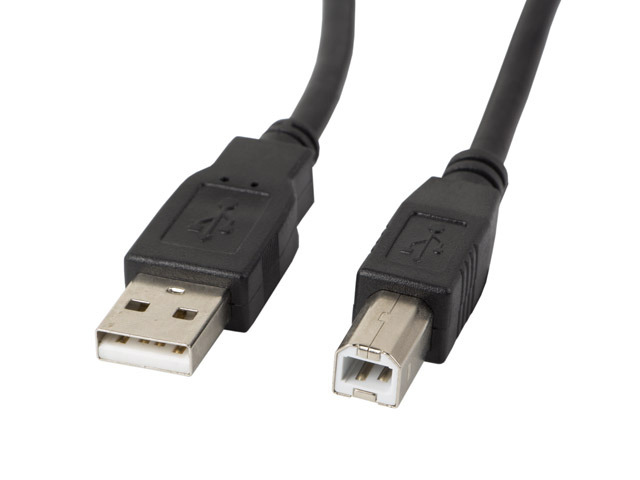 Lanberg CA-USBA-11CC-0005-BK USB cable USB 2.0 0.5 m USB B Black
