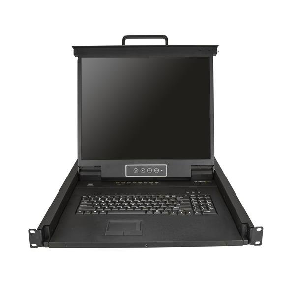 StarTech.com RKCONS1908K rack console 48.3 cm (19") 1280 x 1024 pixels Black 1U