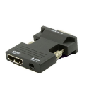 Microconnect HDMIVGAAUDIOB cable gender changer VGA (D-Sub) HDMI + Audio Black