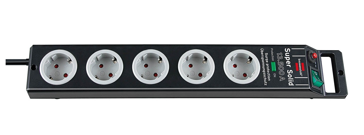 Image of Brennenstuhl 1153380315 surge protector Black, Grey 5 AC outlet(s)...