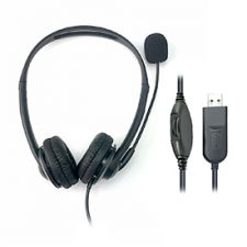 Image of HiHo 218B Binaural USB-A Headset with Boom Mic