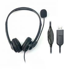 Photos - Other for Computer Polk Audio HiHo 218B Binaural USB-A Headset with Boom Mic HIHO-218B 