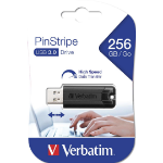 Verbatim PinStripe 3.0 - USB 3.0 Drive 256GB – - Black