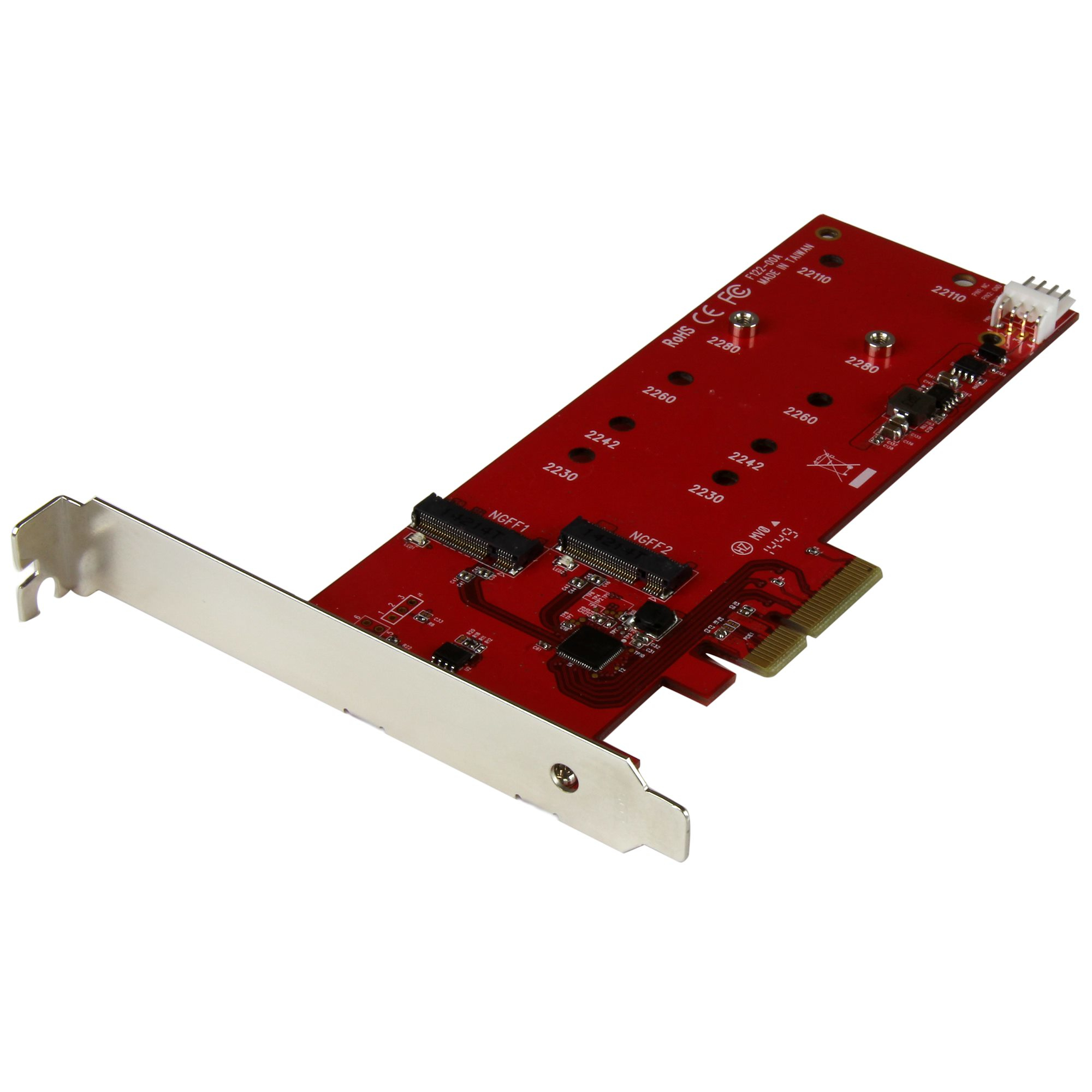 Image of StarTech.com 2x M.2 SATA SSD Controller Card - PCIe