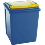 VFM RECYCLING BIN GRY/YLW LID 50L