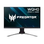 Acer Predator XB273UNVbmiiprzx 27 inch WQHD Gaming Monitor (IPS Panel, G-SYNC Compatible, 170Hz, 1ms, HDR 400, Height Adjustable Stand, DP, HDMI, USB Hub, Black)