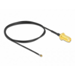 DeLOCK 12666 coaxial cable 0.5 m SMA MHF 4L LK Black