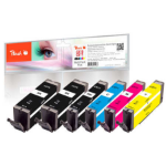 Peach PI100-337 ink cartridge 6 pc(s) Standard Yield Black, Cyan, Magenta, Yellow