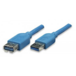 Techly ICOC-U3-AA-20-EX USB cable 2 m USB 3.2 Gen 1 (3.1 Gen 1) USB A Blue