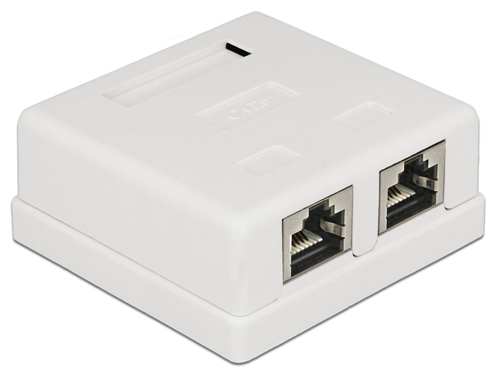 EU Product - Netzwerk Dose 2x RJ45 Buchse Cat6 geschirmt