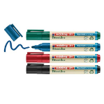 Edding 31 EcoLine Flipchart Marker Bullet Tip 1.5-3mm Line Black Blue Red Green (Pack 4) - 4-31-4