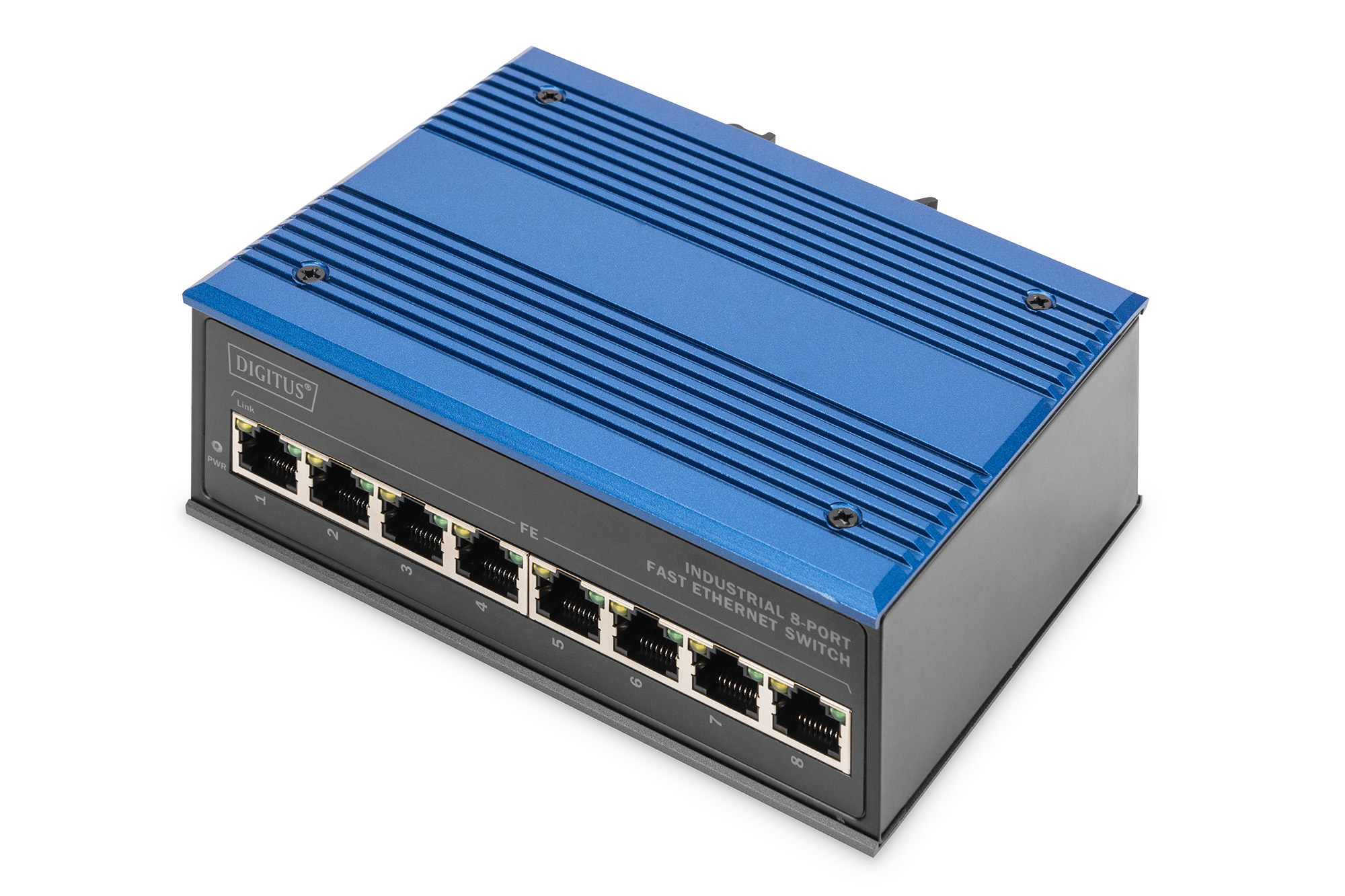 Digitus Industrial 8 Port Fast Ethernet Switch, Unmanaged