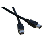 Cables Direct USB-135 FireWire cable 5 m 6-p Black