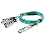 AddOn Networks JNP-100G-AOCBO-3M-AO InfiniBand/fibre optic cable QSFP28 4 x QSFP28 Aqua colour, Silver