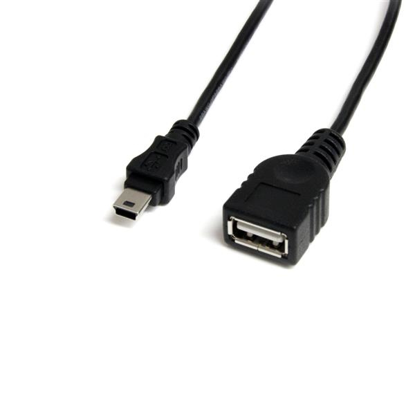 Image of StarTech.com 1 ft Mini USB 2.0 Cable - USB A to Mini B F/M