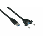 Kabelmeister UK30P-AEA-003S USB-kabel USB 3.2 Gen 1 (3.1 Gen 1) 0,3 m USB A Zwart