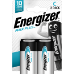 Energizer Max Plus Alkaline C Battery Pack of 2
