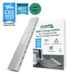 Plugable Technologies PS-10CC mobile device charger Universal Aluminum USB Fast charging Indoor