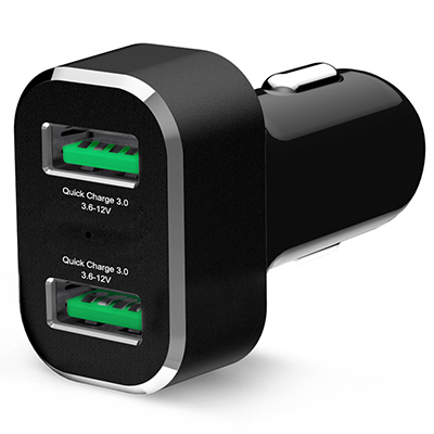 RAM Mounts GDS 2-Port USB Cigarette Charger with Qualcomm Quick Charge