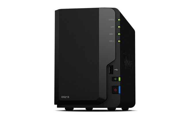 Synology DiskStation DS218 NAS Desktop Ethernet LAN Black RTD1296