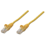 Intellinet Network Patch Cable, Cat5e, 1m, Yellow, CCA, U/UTP, PVC, RJ45, Gold Plated Contacts, Snagless, Booted, Lifetime Warranty, Polybag