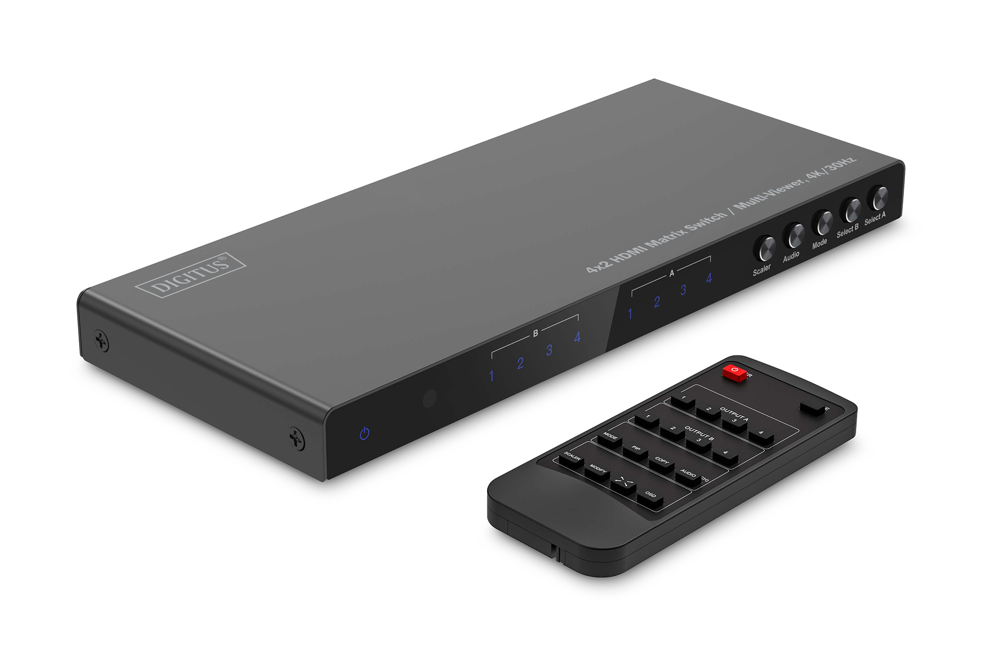 Digitus 4x2 HDMI Matrix Switch / Multi-Viewer, 4K/30Hz