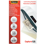 Fellowes Glossy 125 Micron Card Laminating Pouch - 54x86mm