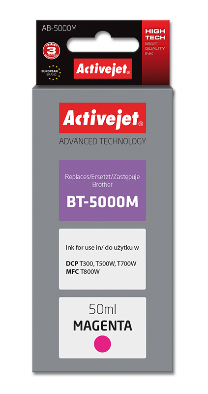 Activejet AB-5000M ink (replacement for Brother BT-5000M; Supreme; 50 ml; magenta)