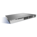 Cisco C3850-24T-S, Refurbished Managed Black, Grey