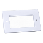 Cablenet Office Style Faceplate 50mm x 100mm Double Gang White