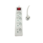 Microconnect MC-PSOO040500FRW power extension 5 m 4 AC outlet(s) White