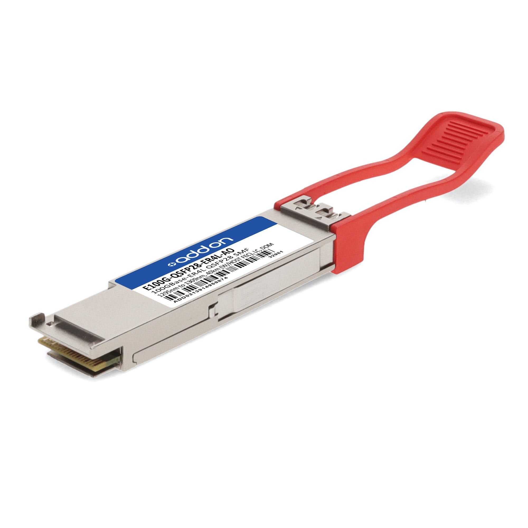Image of AddOn Networks E100G-QSFP28-ER4L-AO network transceiver module...