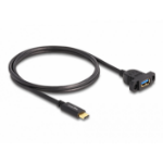 DeLOCK 87826 USB-kabel USB 3.2 Gen 2 (3.1 Gen 2) 1 m USB C USB A Zwart