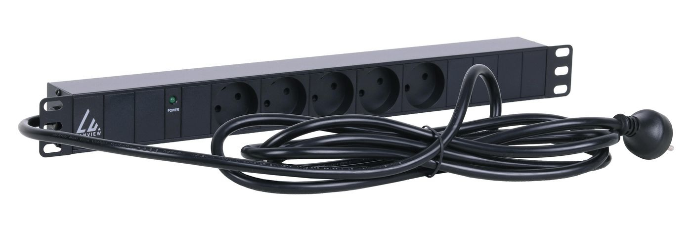 Lanview LVR261816D power distribution unit (PDU) 5 AC outlet(s) 1U Black