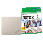 Fujifilm Instax Link Wide 2 Wireless Smartphone Photo Printer - Beige - Printer + 40 Shot Pack