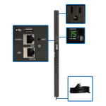 Tripp Lite PDUMNV15LX power distribution unit (PDU) 16 AC outlet(s) 0U Black