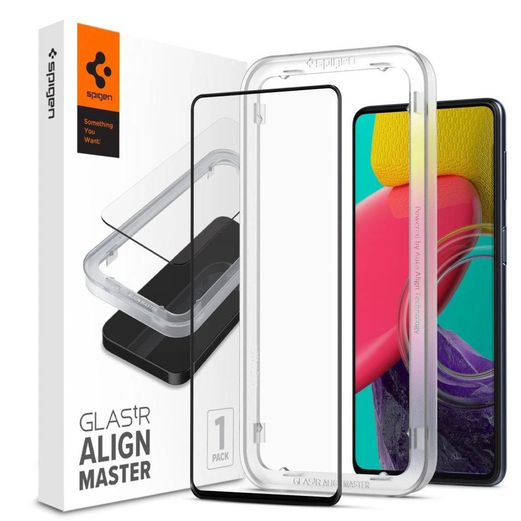 EU Product - Samsung Galaxy M53 5G Tempered Glass Screen Protector Alm Glass FC - Black thumbnail