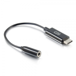 C2G 54426 mobile phone cable Black 3.54" (0.0900 m) USB-C 3.5 mm