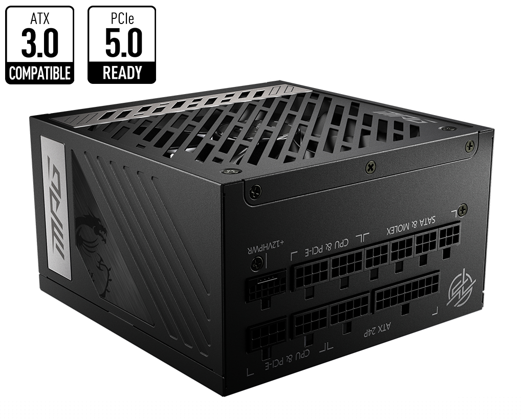 Image of MSI Mpg A850G Pcie5 - Netzteil - 850 Watt - Power Supply - ATX