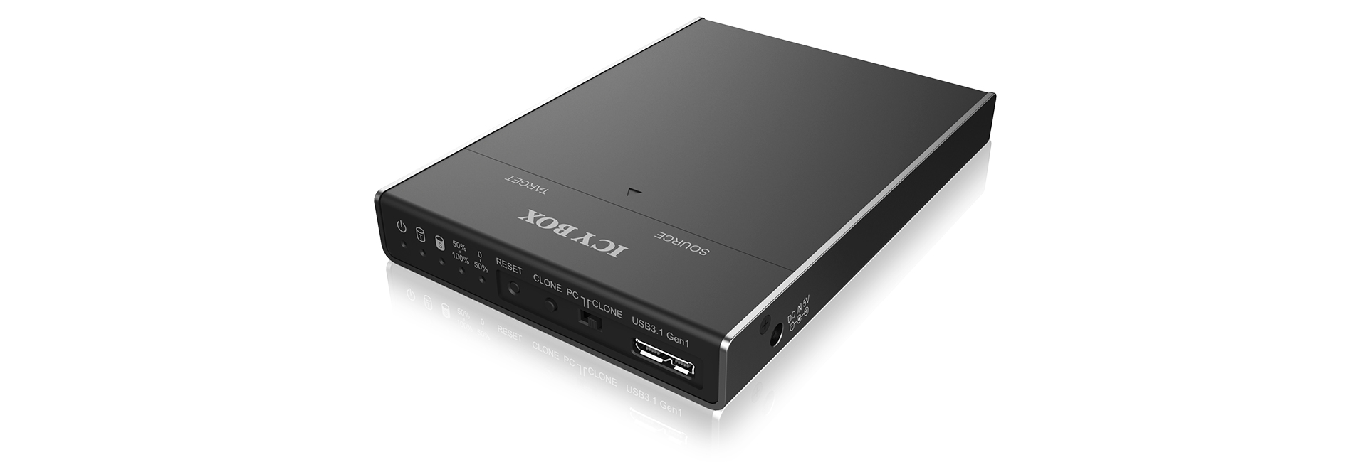 Image of ICY BOX IB-2812CL-U3 USB 3.2 Gen 1 (3.1 Gen 1) Type micro-B Black