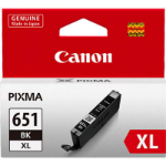 CANON CLI651XLBK INKJET CARTRIDGE HIGH YIELD BLACK