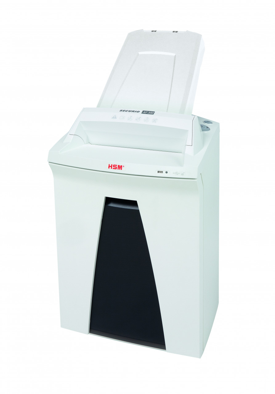 HSM Securio AF300 paper shredder Particle-cut shredding 56 dB 24 cm Black, White