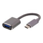 Deltaco USBC-1279 USB cable 0.11 m USB A Black